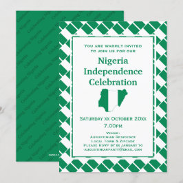NIGERIA ONAFHANKELIJKHEIDSVIERING Nigeriaanse vlag Kaart