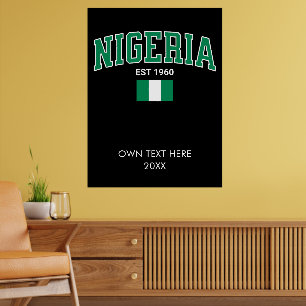 Nigeria Opgericht 1960 — Gepersonaliseerd Erfgoed Poster