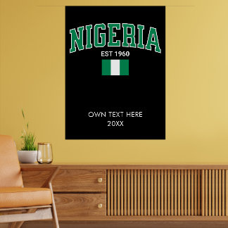 Nigeria Opgericht 1960 — Gepersonaliseerd Erfgoed Poster