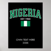 Nigeria Opgericht 1960 — Gepersonaliseerd Erfgoed Poster (Voorkant)