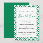 NIGERIA Patriottische Custom Scripture Naija Weddi Save The Date (Voorkant / Achterkant)