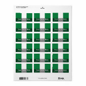 Nigeria Plain Flag Etiket (Full Sheet)