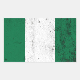 Nigeria Rechthoekige Sticker