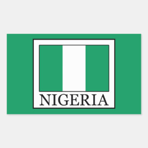 Nigeria Rechthoekige Sticker