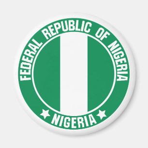 Nigeria Rond Embleem Magneet