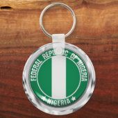 Nigeria Rond Embleem Sleutelhanger (Voorkant)