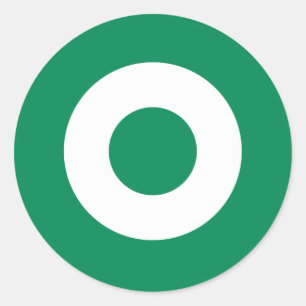 Nigeria rondel land vlag symbool militair leger ronde sticker