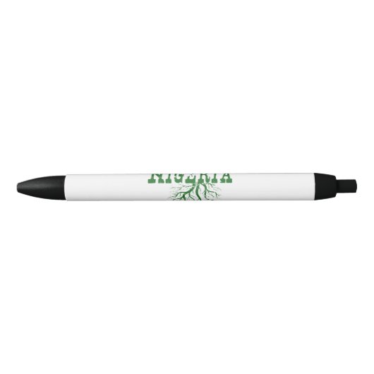Nigeria Roots Green Word Art Zwarte Inkt Pen (Voorkant)