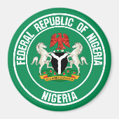 Nigeria Round Emblem Magneet (Voorkant)