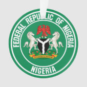 Nigeria Round Emblem Ornament (voorkant)