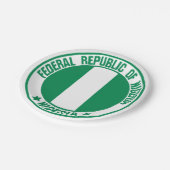 Nigeria Round Emblem Papieren Bordje (Gekanteld)
