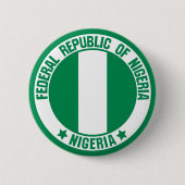 Nigeria Round Emblem Ronde Button 5,7 Cm (Voorkant)