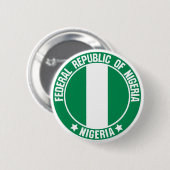 Nigeria Round Emblem Ronde Button 5,7 Cm (Voorkant /achterkant)