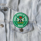 Nigeria Round Emblem Ronde Button 7,6 Cm (In situ)