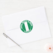 Nigeria Round Emblem Ronde Sticker (Envelop)