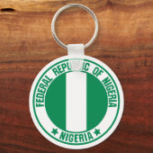 Nigeria Round Emblem Sleutelhanger (Voorkant)