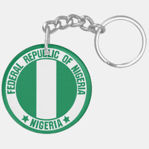 Nigeria Round Emblem Sleutelhanger
