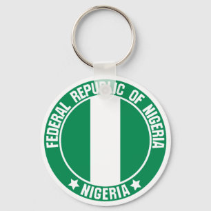 Nigeria Round Emblem Sleutelhanger