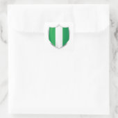 Nigeria Silver Shield Flag Vierkante Sticker (Tas)