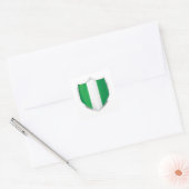 Nigeria Silver Shield Flag Vierkante Sticker (Envelop)