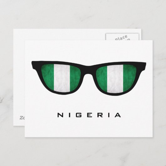 Nigeria sorteert aangepaste tekst en kleuren brief briefkaart (Voorkant / Achterkant)