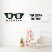 Nigeria sorteert aangepaste tekst en kleurenbanner spandoek (Insitu)