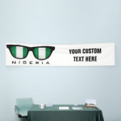 Nigeria sorteert aangepaste tekst en kleurenbanner spandoek (Beurs)