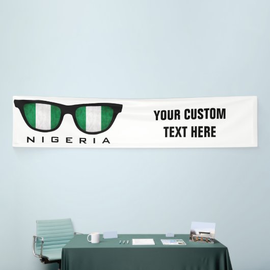 Nigeria sorteert aangepaste tekst en kleurenbanner spandoek (Beurs)