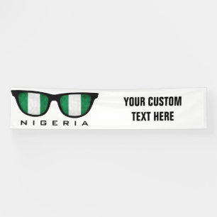 Nigeria sorteert aangepaste tekst en kleurenbanner spandoek
