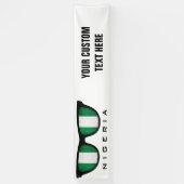 Nigeria sorteert aangepaste tekst en kleurenbanner spandoek (Verticaal)
