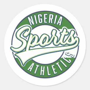 Nigeria Sport Atletiek logo Ronde Sticker