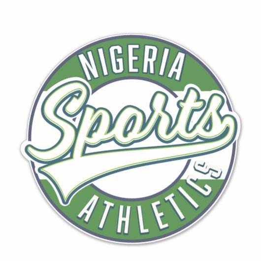Nigeria Sport Atletiek logo Sticker (Voorkant)