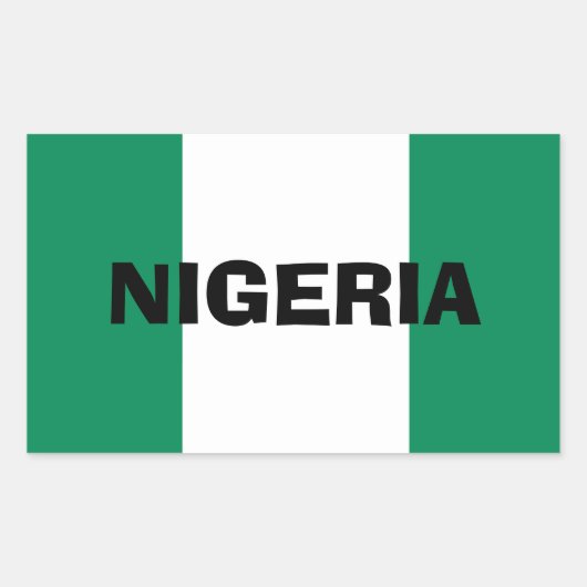 Nigeria* Sticker van de vlag (Voorkant)