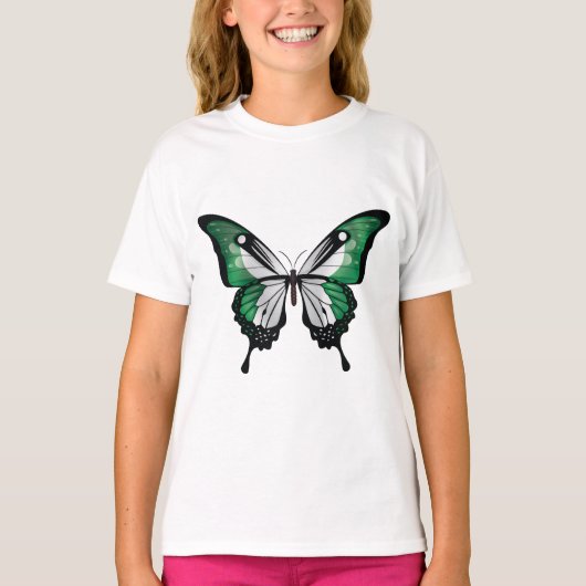 Nigeria Swallowtail Vlinder Vlag T-shirt (Voorkant)
