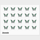 Nigeria Swallowtail Vlinder Vlag Vierkante Sticker (Vel)