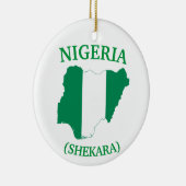 Nigeria trip kerstversiering keramisch ornament (Rechts)