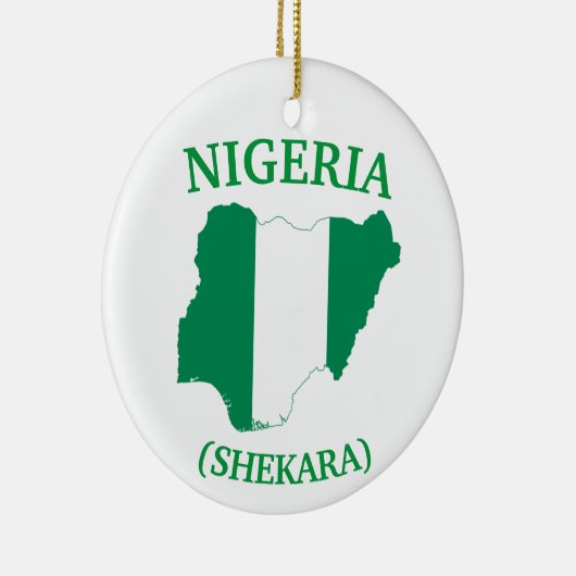 Nigeria trip kerstversiering keramisch ornament (Rechts)