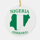 Nigeria trip kerstversiering keramisch ornament (Voorkant)