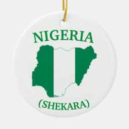 Nigeria trip kerstversiering keramisch ornament