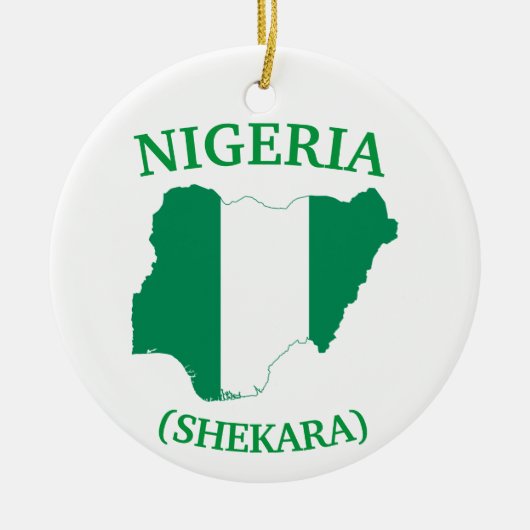 Nigeria trip kerstversiering keramisch ornament (Voorkant)