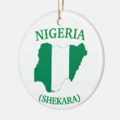 Nigeria trip kerstversiering keramisch ornament (Links)