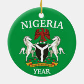 Nigeria trip kerstversiering keramisch ornament (Achterkant)