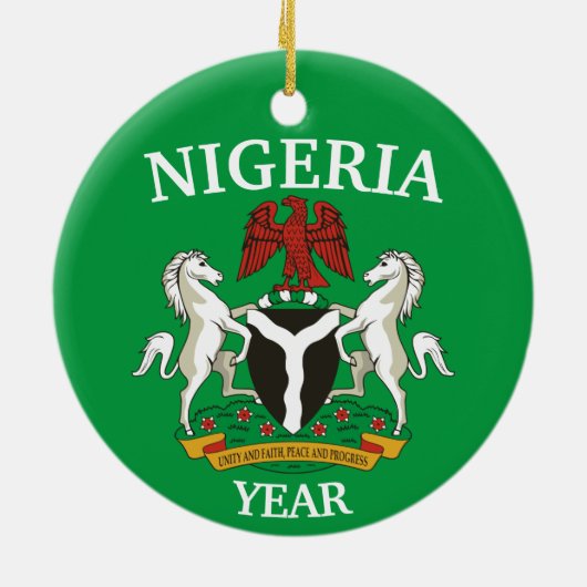 Nigeria trip kerstversiering keramisch ornament (Achterkant)