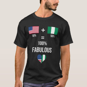 Nigeria USA Shirt Fabulous Flags Half Nigeriaanse