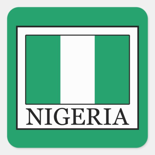Nigeria Vierkante Sticker (Voorkant)