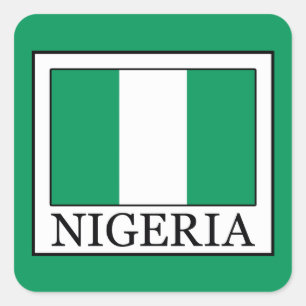 Nigeria Vierkante Sticker