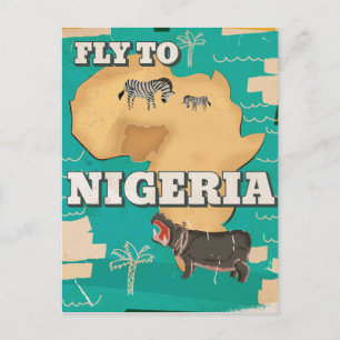 Nigeria vintage reisposter briefkaart