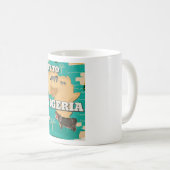 Nigeria vintage reisposter koffiemok (Voorkant rechts)