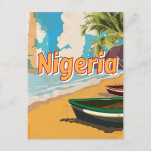 Nigeria Vintage vakantieposter Briefkaart