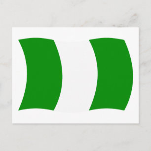 Nigeria Vlag Ansichtkaart Briefkaart